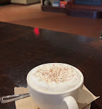 A cappuccino served at Calico Coffeehouse